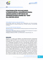 Thumbnail de Contribuição do discurso literomusical amazônico para abordagens e métodos de aprendizagem sobre os 