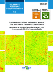 Thumbnail de Estimativa dos estoques de biomassa acima do solo em florestas públicas no estado do Acre: combinação de dados de campo, perfilamento a laser aerotransportado (LiDAR) e imagens de satélite.
